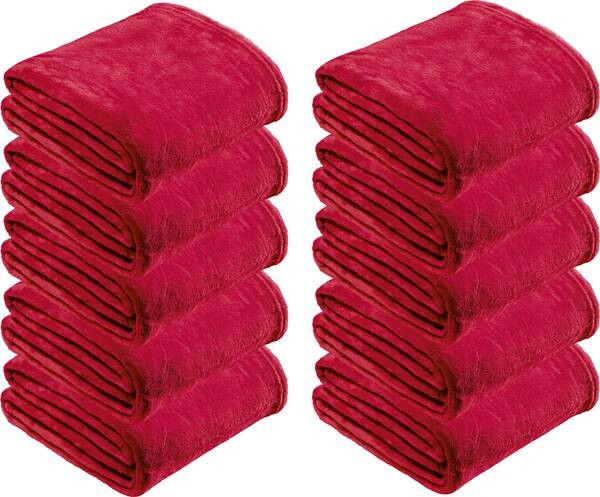 

Флисовое одеяло REDBEST 10er-Pack 204848, 150x1x200 см, красный