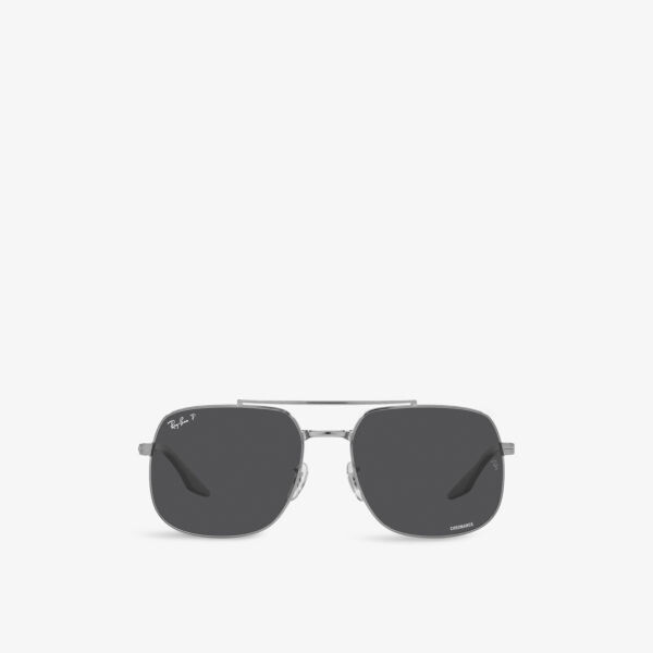 

RB3699 поляризационные солнцезащитные очки из полированного металла Ray-Ban, серый