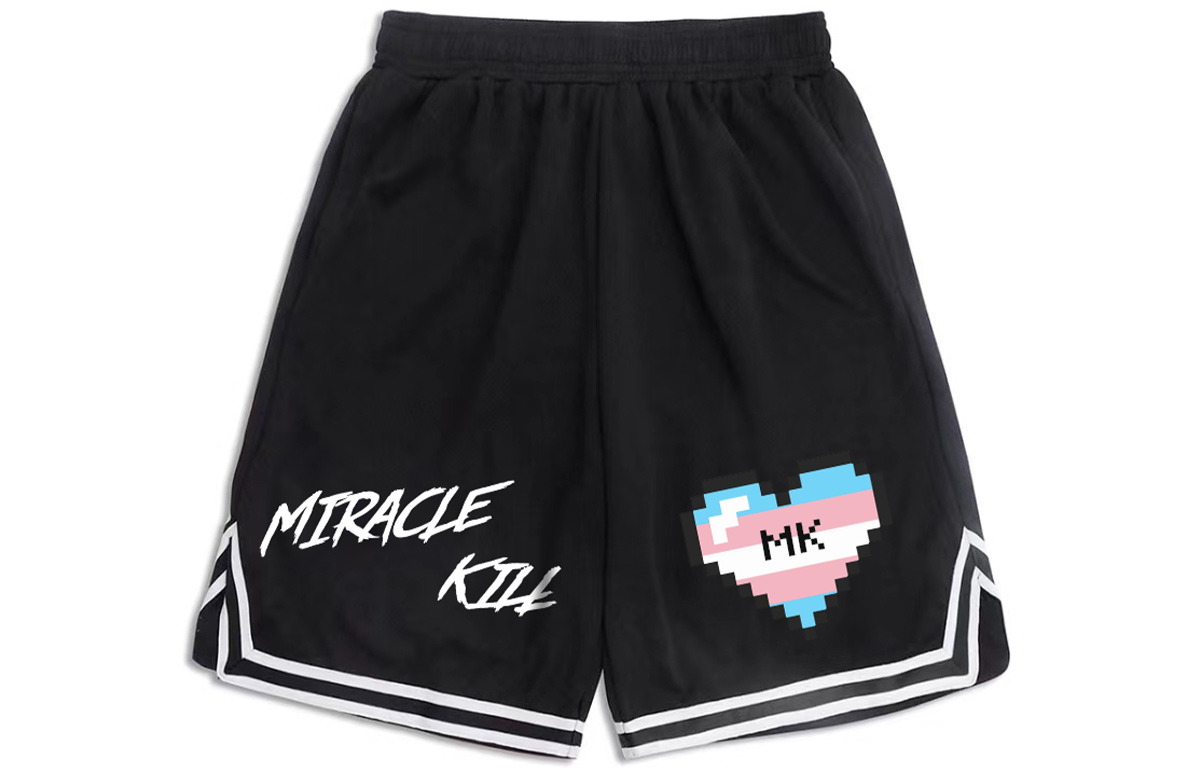 

Повседневные шорты унисекс MIRACLE KILL, Black with Black (Zipper)