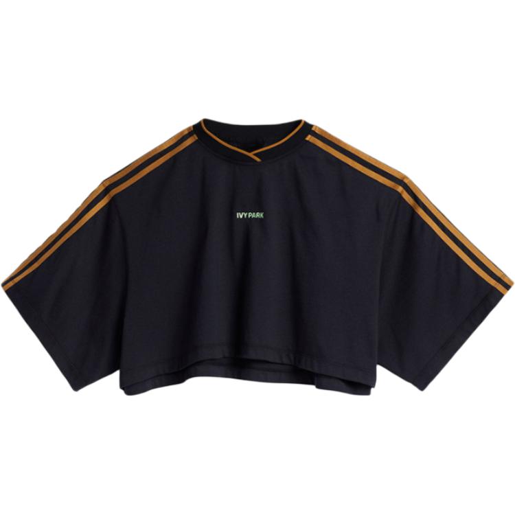 

Айви Парк 3 Полоски Кроп Футболка Черный Адидас