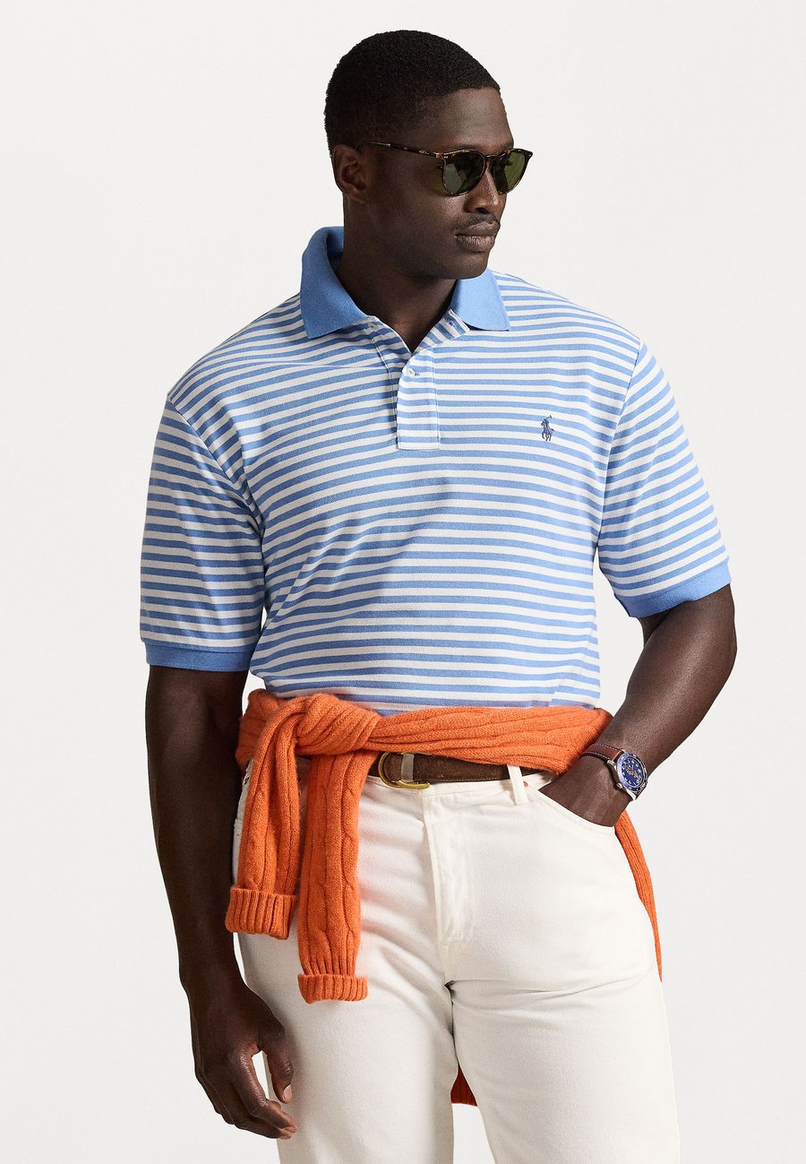 

Поло Polo Ralph Lauren Big & Tall STRIPED MESH POLO SHIRT, Bristol Blue/White/Blue, Белый, Поло Polo Ralph Lauren Big & Tall STRIPED MESH POLO SHIRT, Bristol Blue/White/Blue