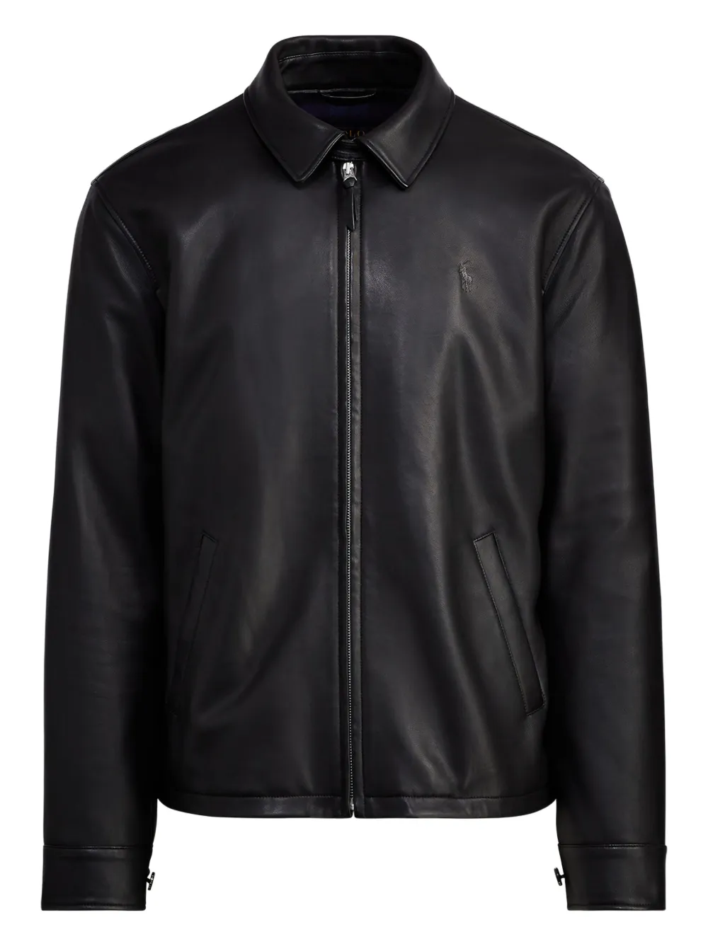 

Кожаная куртка на молнии POLO RALPH LAUREN, черный