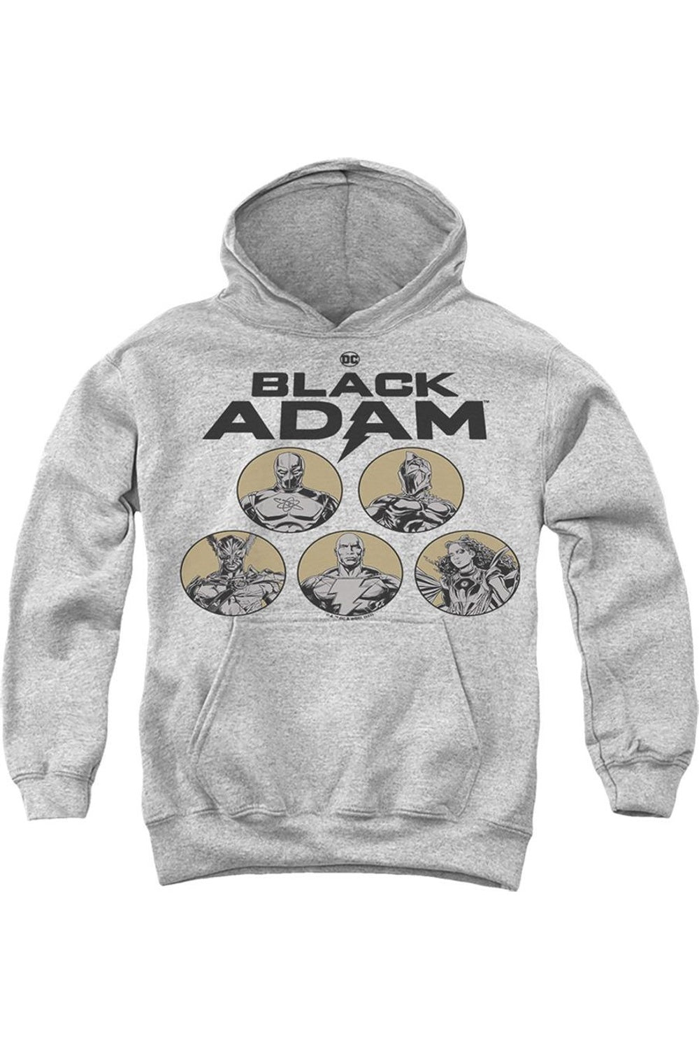 

Черная толстовка с капюшоном Black Adam Contrast Group Youth Gildan