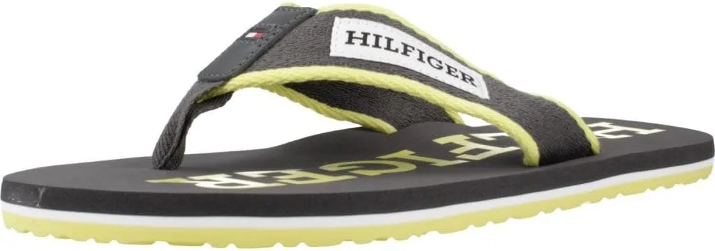 Мужские пляжные сандалии Tommy Hilfiger Patch Hilfiger Fm0fm04470, шлепанцы, серый