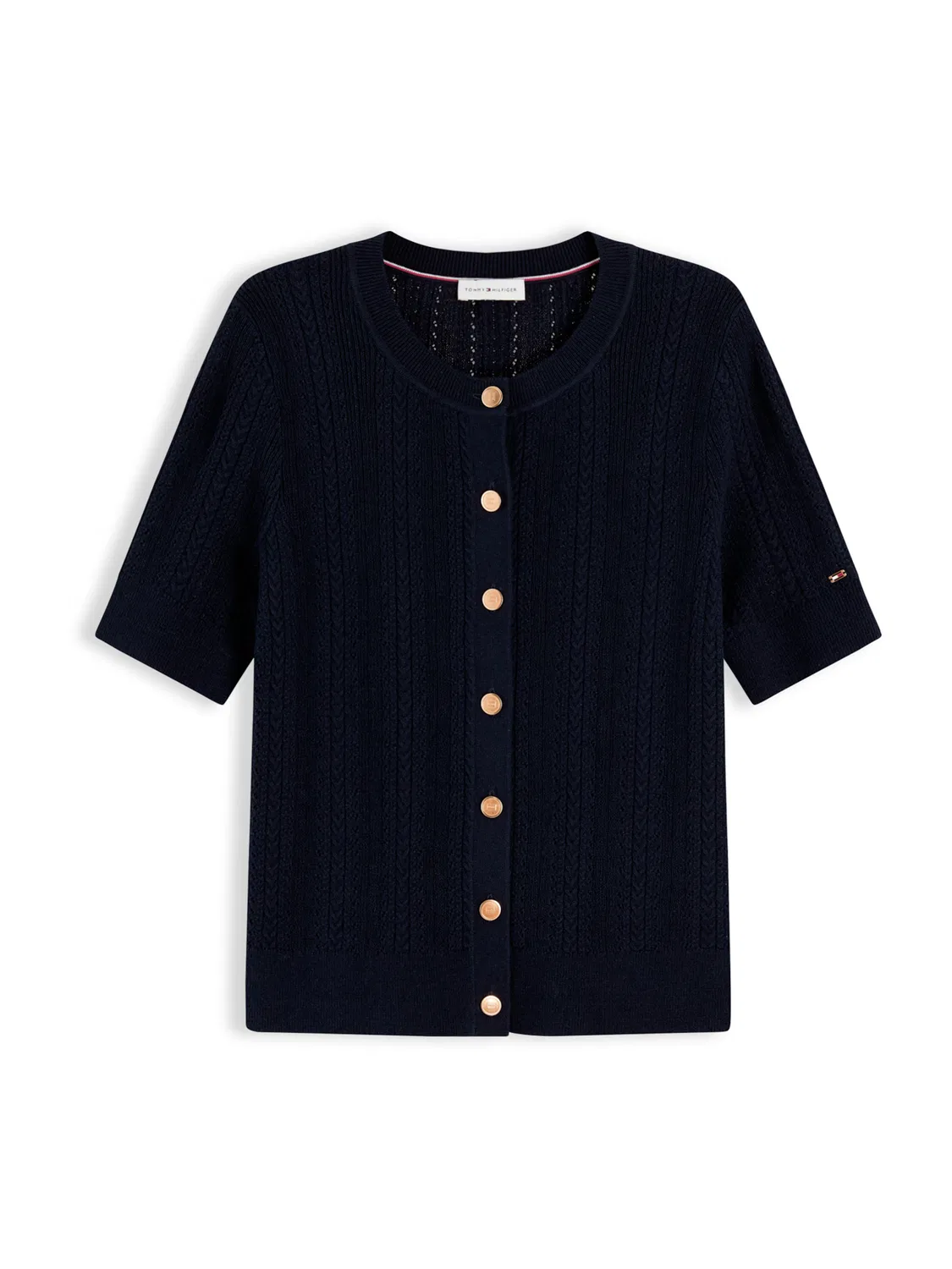 Вязаный кардиган 'SUMMER CABLE' Tommy Hilfiger, Dark Blue