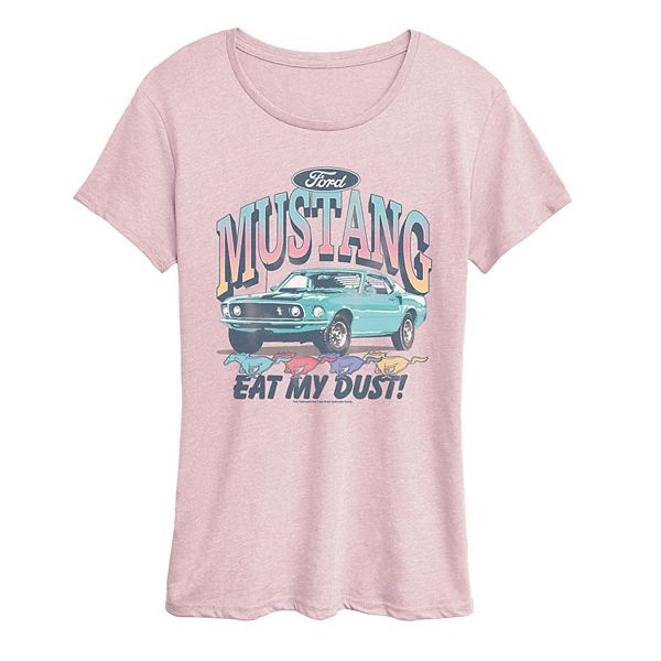 

Футболка с принтом Women's ford mustang eat my dust! Licensed Character, Heather Pink