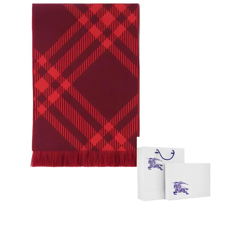 

Burberry Детский вязаный шарф красный, Red