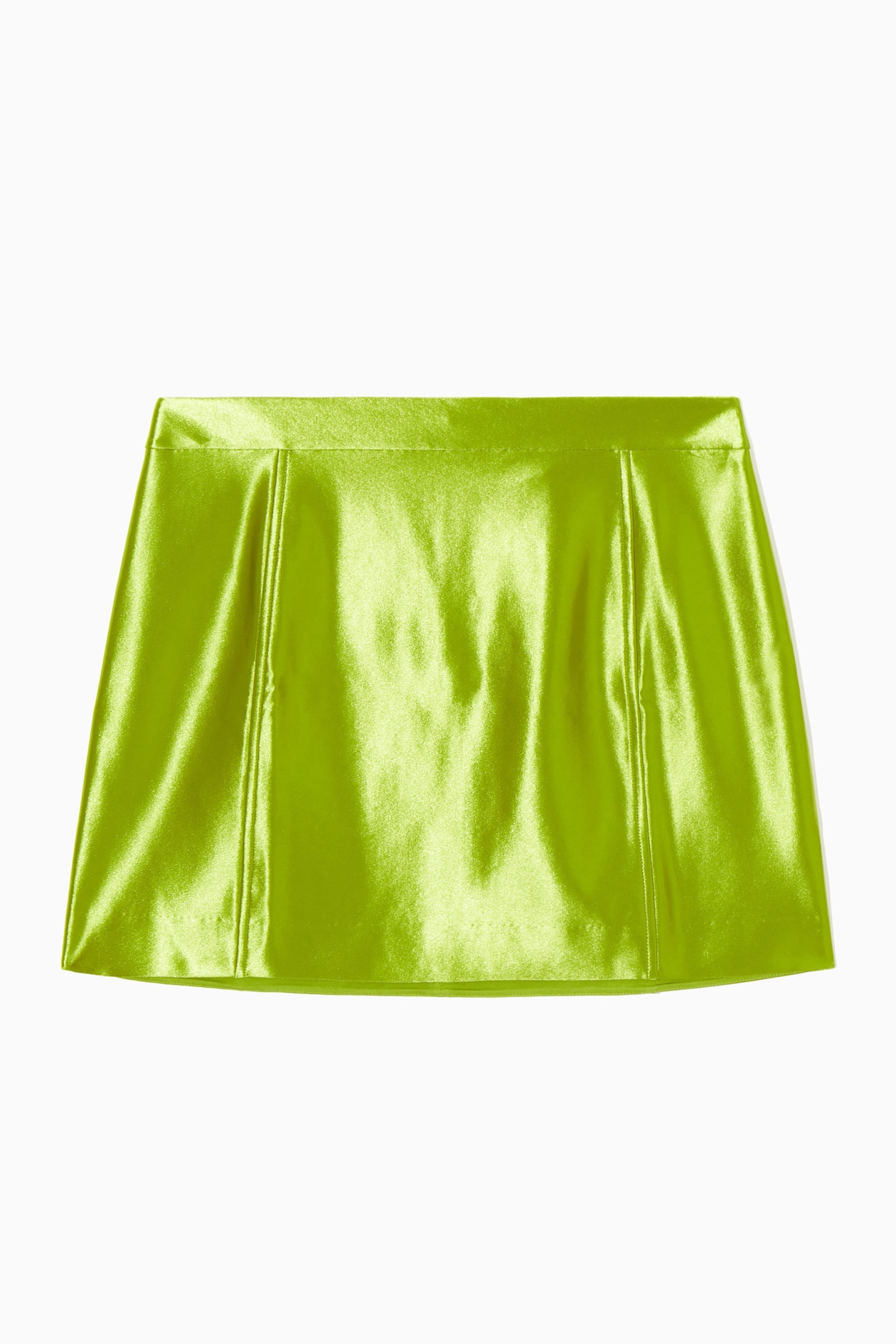 

Глянцевая атласная мини-юбка COS, цвет Green
