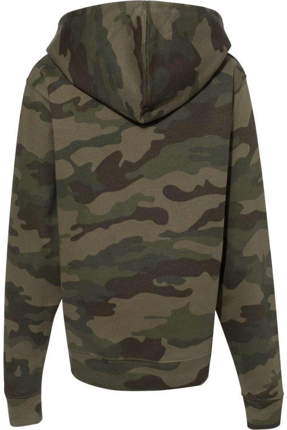 Independent Trading Co. Молодежная толстовка с капюшоном средней толщины, цвет forest camo — фото 2