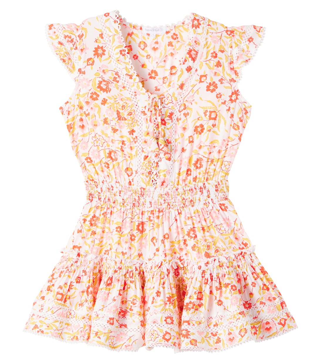 

Платье Anais с цветочным принтом Poupette St Barth Kids, Pink Ceramik