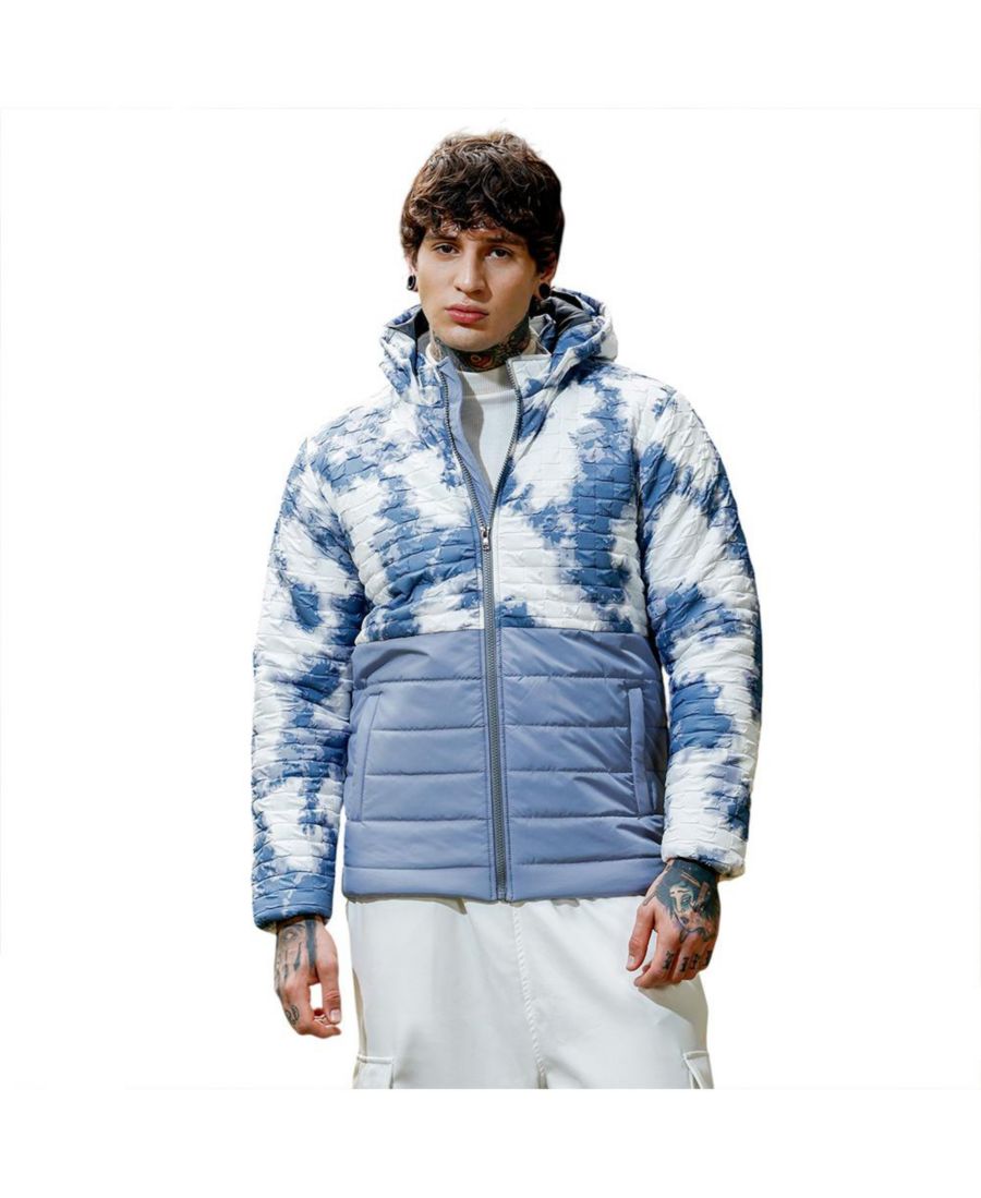 

Мужская стеганая куртка-пуховик серого цвета с блочным рисунком Campus Sutra, Grey