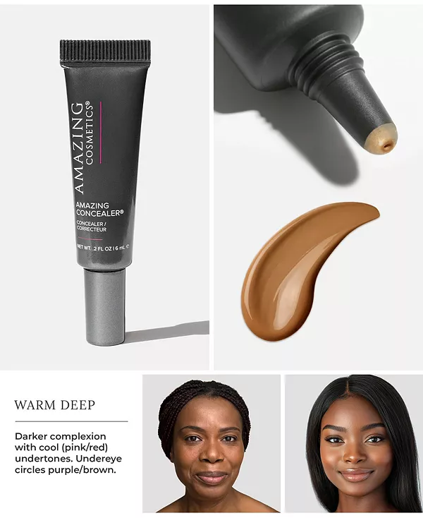 Консилер с полным покрытием, корректирующий цвет Amazingcosmetics, warm deep — фото 2