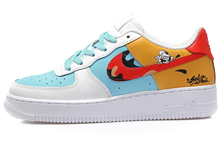 

Кроссовки Nike Air Force 1 Skateboard Shoes Men Low-Top Orange/Blue