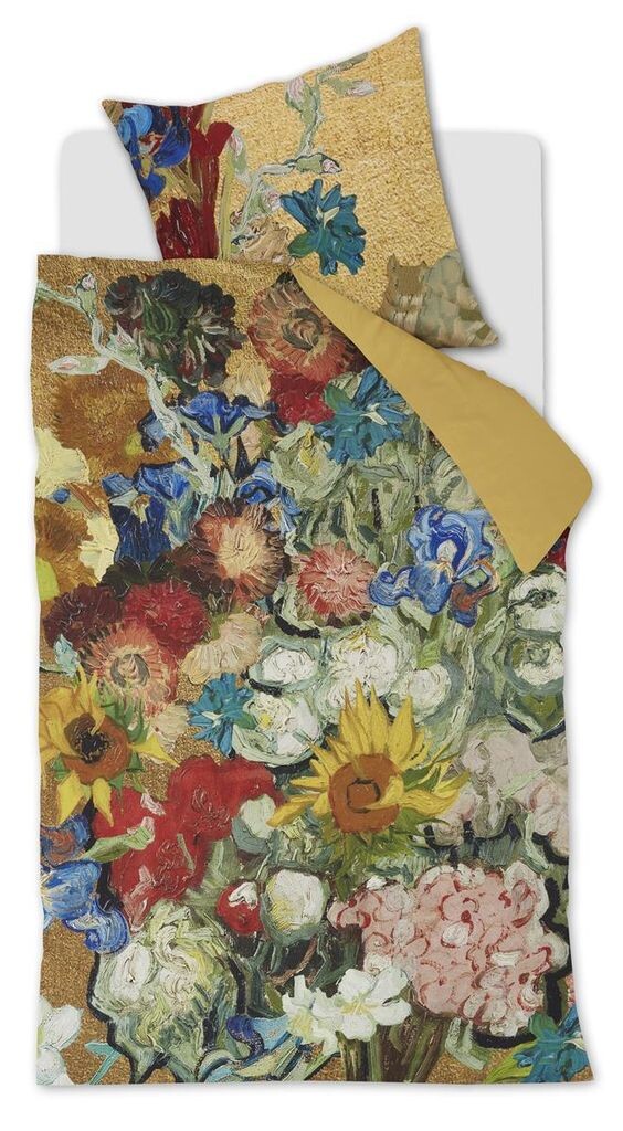 

Комплект постельного белья Beddinghouse Van Gogh Bouquet d'Anniversaire цвет золото размер 155х220+80х80