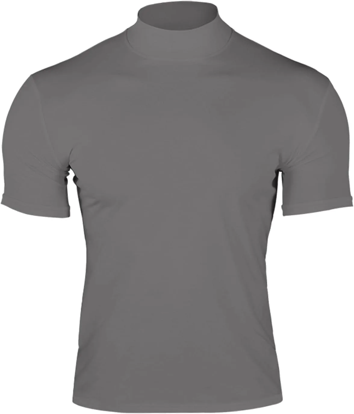 Футболка с коротким рукавом и воротником-стойкой для мужчин, Slim Fit, для тренировок — фото 4