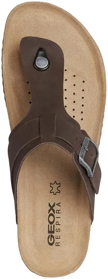 Мужские сандалии Geox U Sandal Ghita DFlip-Flop, Dk Coffee — фото 4