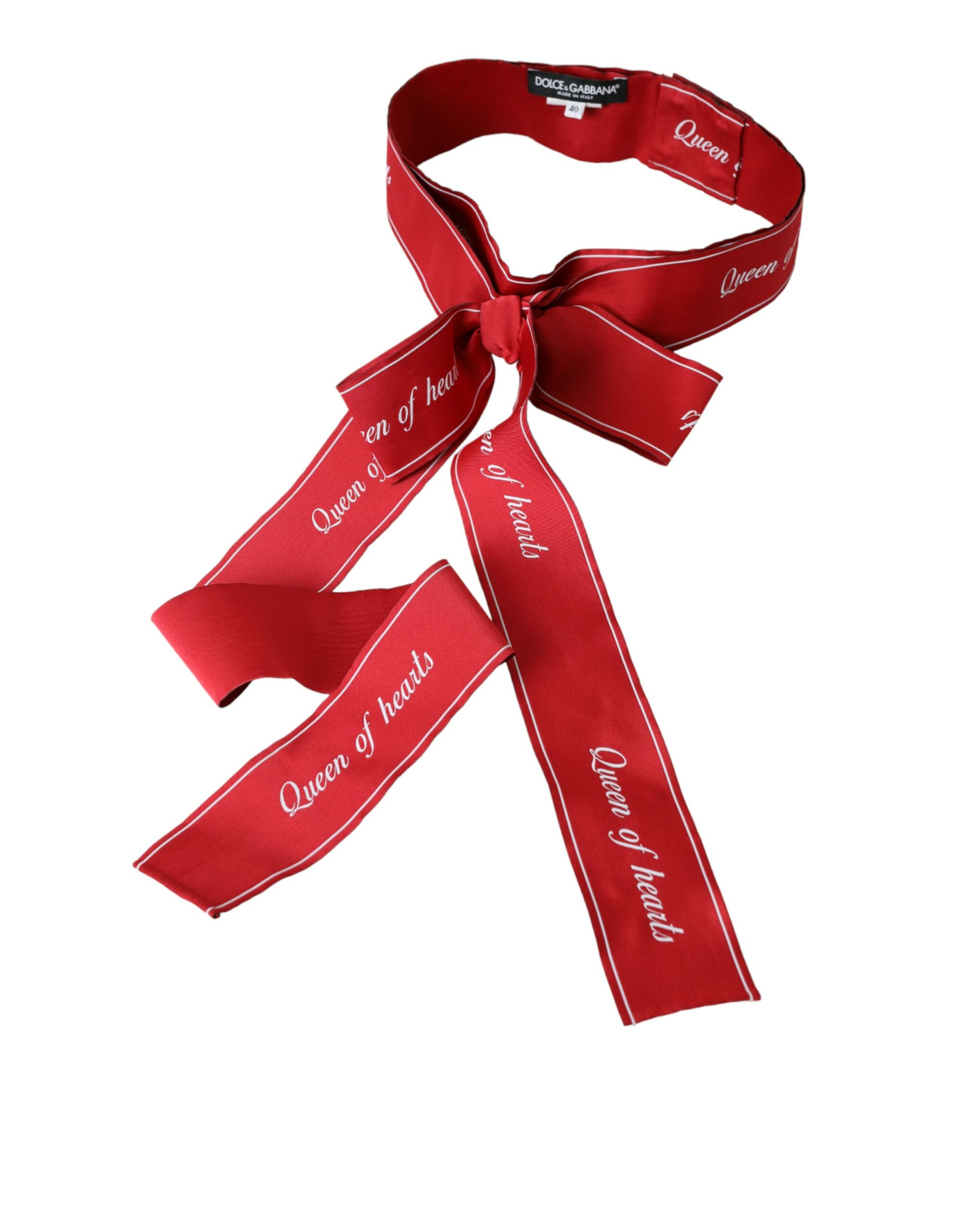 

Красный полиэстеровый пояс QUEEN OF HEARTS Dolce & Gabbana