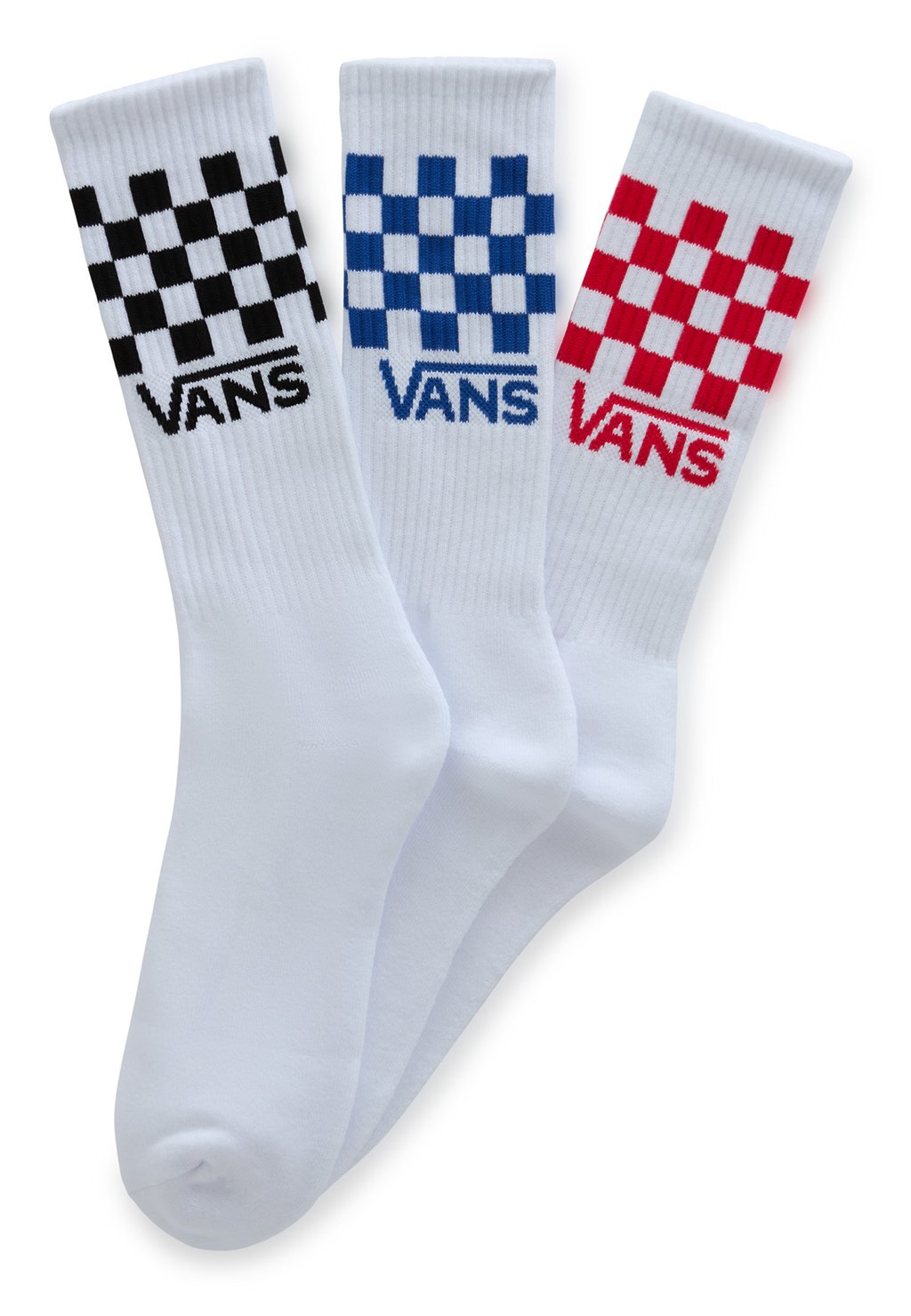 

Носки CLASSIC CHECK CREW 3 PACK Vans, цвет white