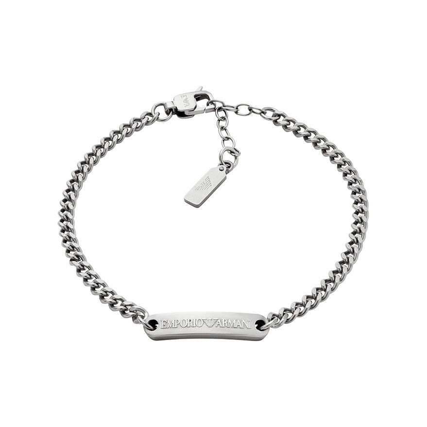 

EMPORIO ARMANI Серебряный браслет из нержавеющей стали для мужчин