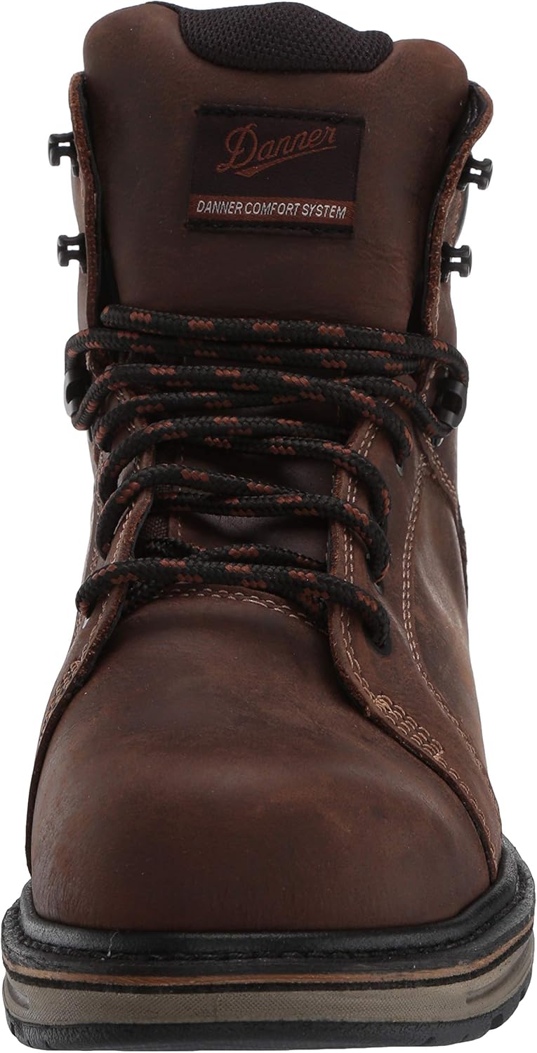 Мужские водонепроницаемые ботинки Danner Steel Yard - из цельнозерновой кожи, с двуслойной стелькой, конструкцией Goodyear Welt, противоскользящей резиновой подошвой, электрозащитой (EH), коричневый — фото 2