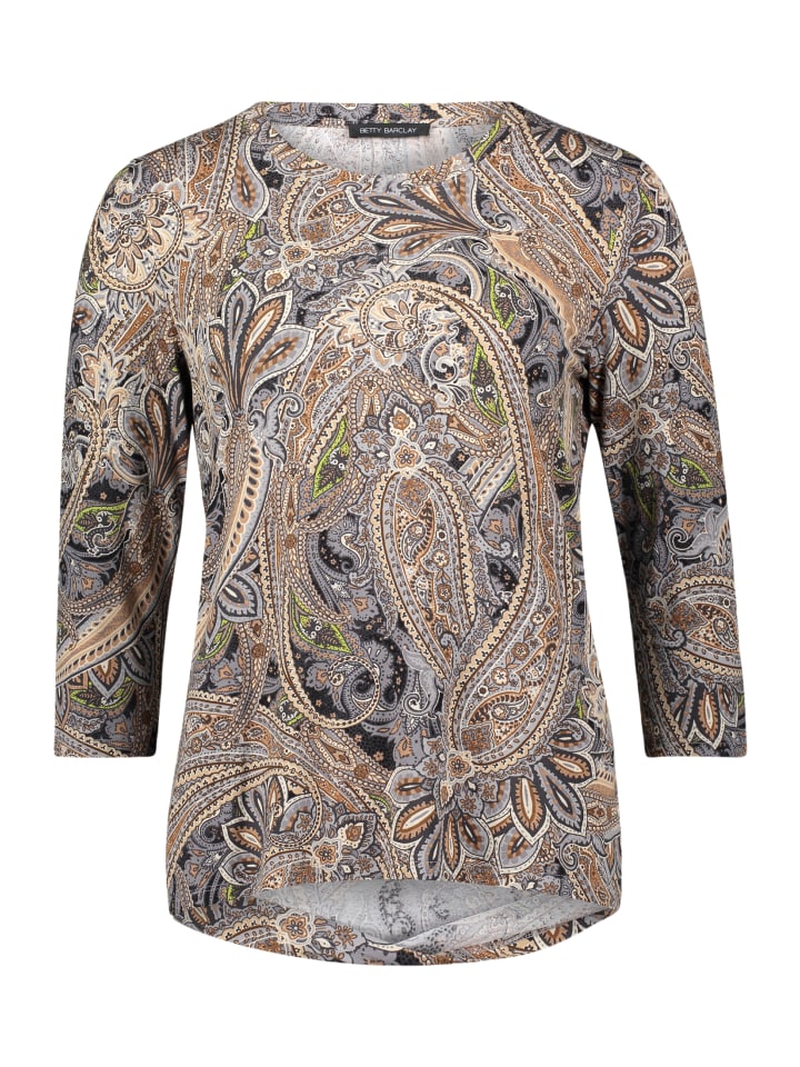 

Базовая рубашка с принтом в сером/бежевом цвете Betty Barclay