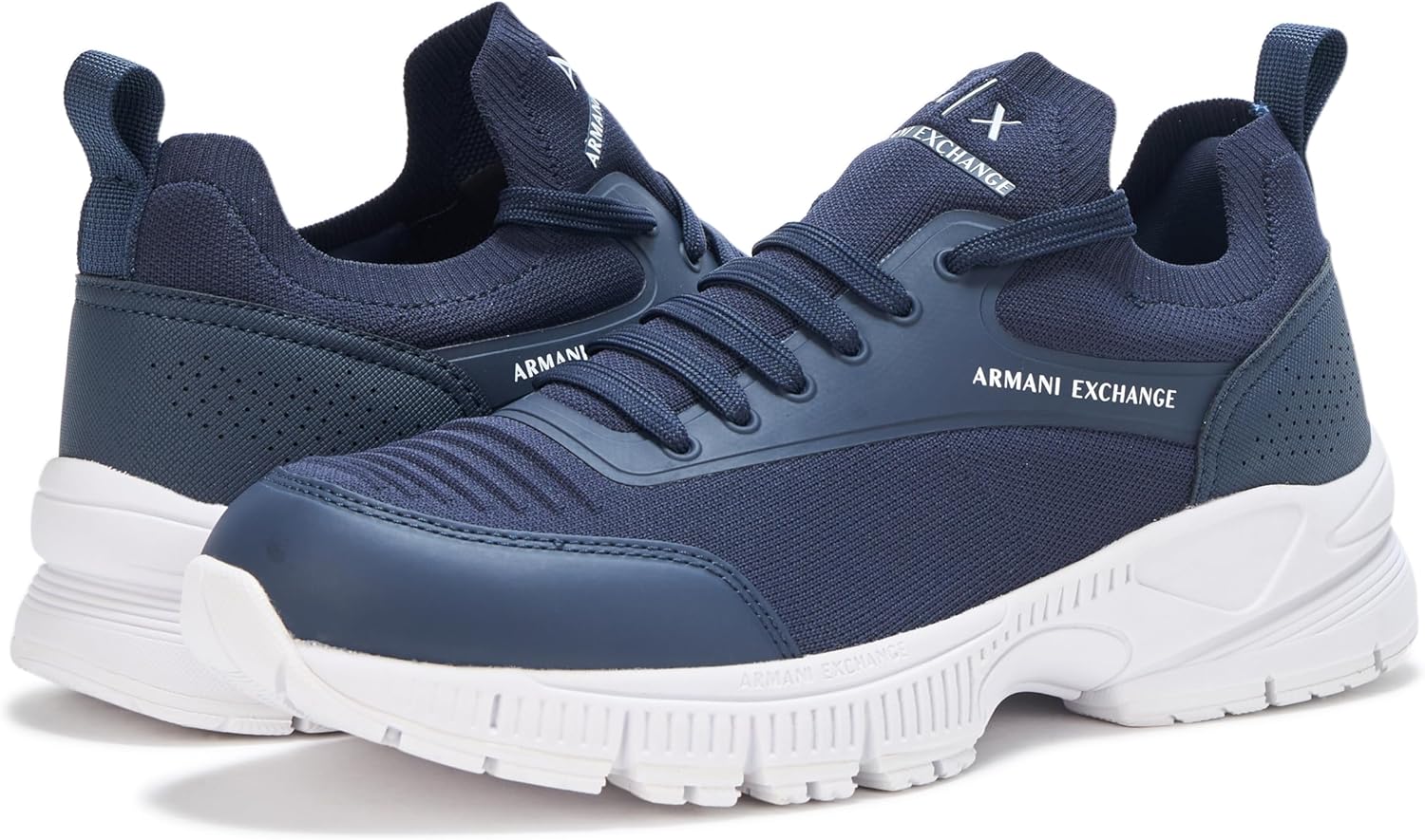 Мужские кроссовки Armani Exchange Speed с шнуровкой, темно-синий — фото 3