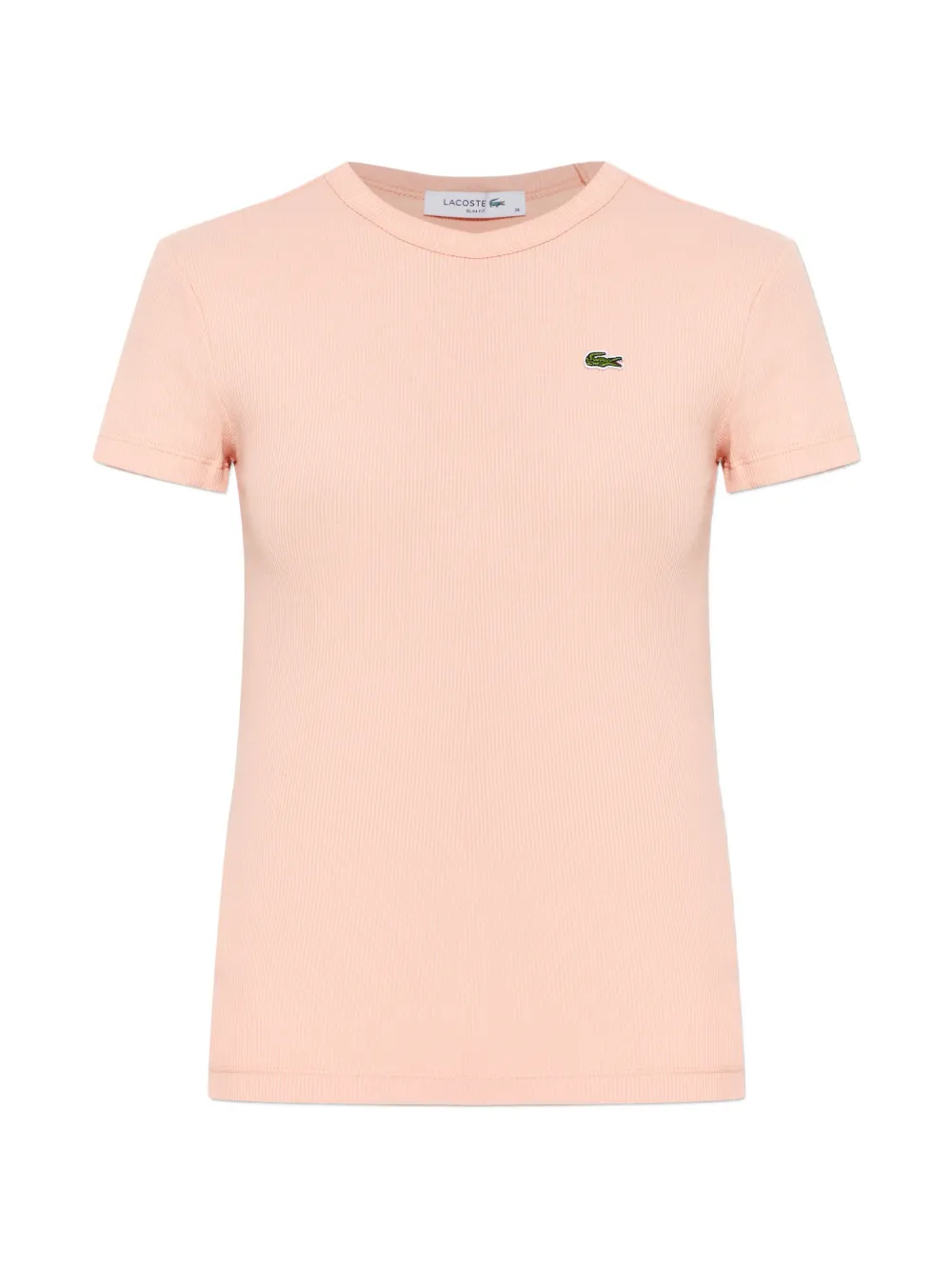 

Хлопковая футболка с логотипом Lacoste, розовый