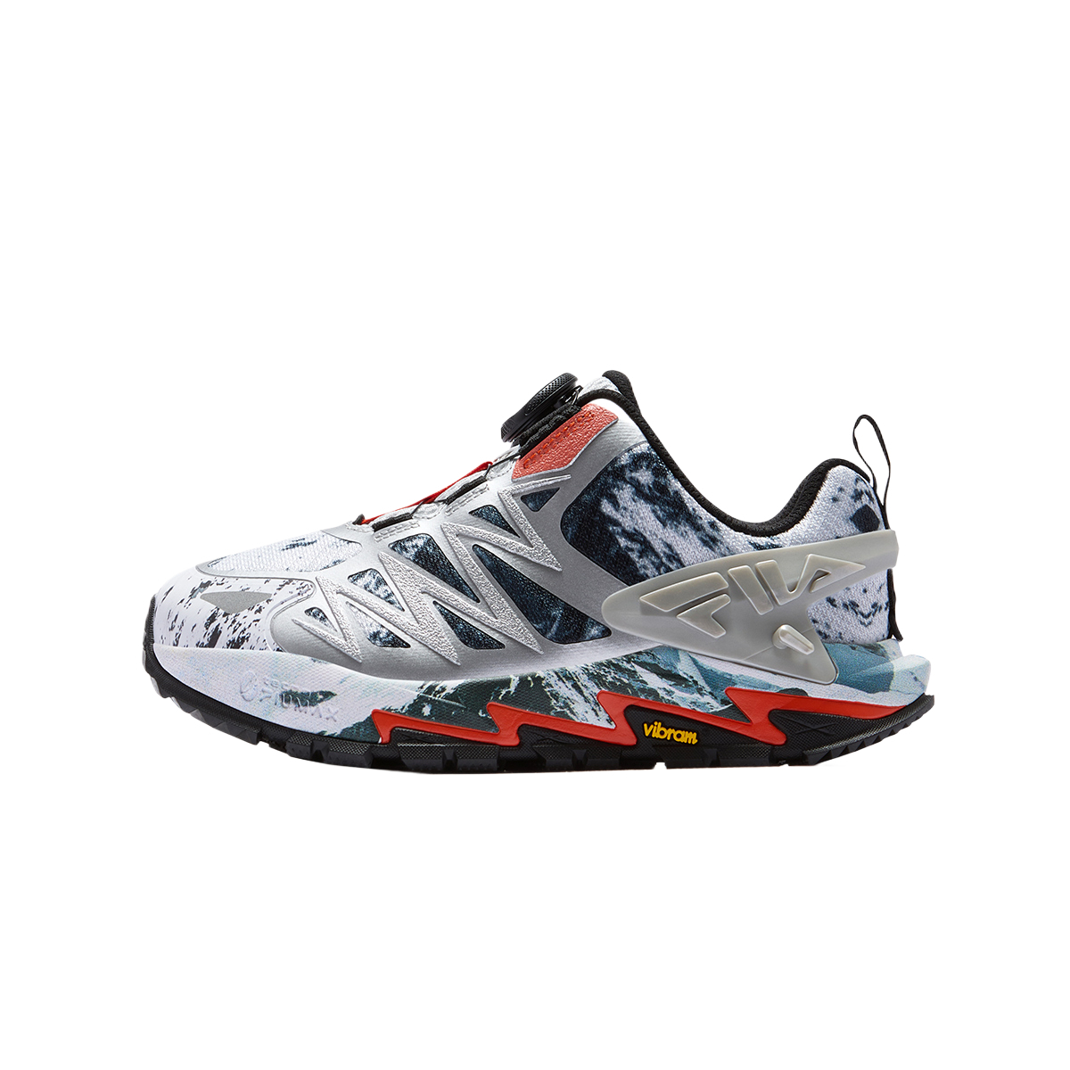 

BOA нескользящая устойчивая к истиранию детская обувь для активного отдыха FILA KIDS, серебристо-белый