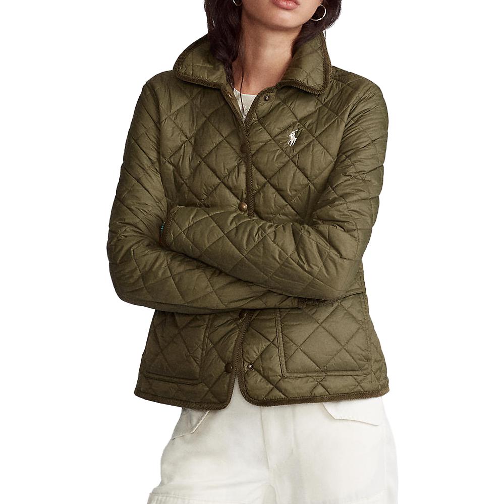 Polo Ralph Lauren Пуховик женский темно-зеленый, Dark Green — фото 4