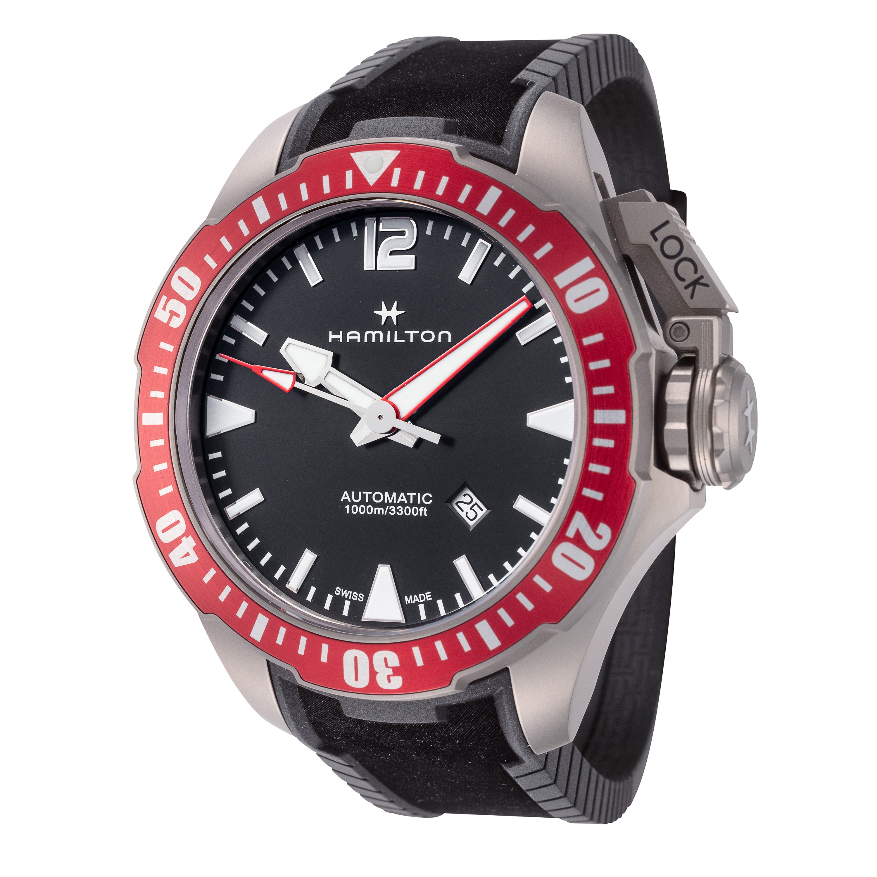 

Hamilton Мужские часы H77805335 Khaki Navy Frogman 46 мм с автоматическим механизмом