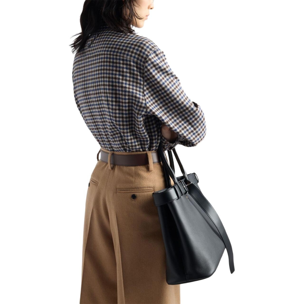 Рубашка женская коричневая Prada — фото 3