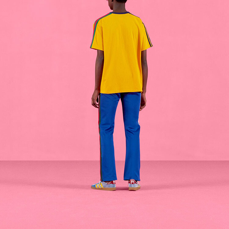 Футболка X Adidas Originals SS22 из хлопкового джерси желтая Gucci, желтый — фото 3