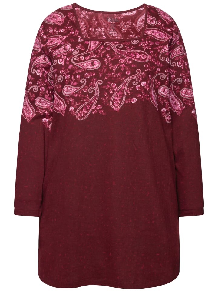 

Футболка Ulla Popken Longshirt, цвет dunkle beere