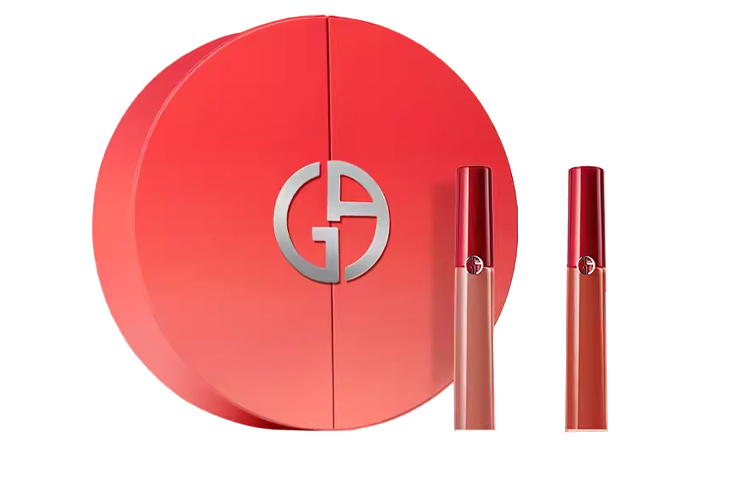 Подарочный набор жидких губных помад Giorgio Armani Lip Maestro #214 Ambiguous + #405 Legend Tomato Red — фото 2