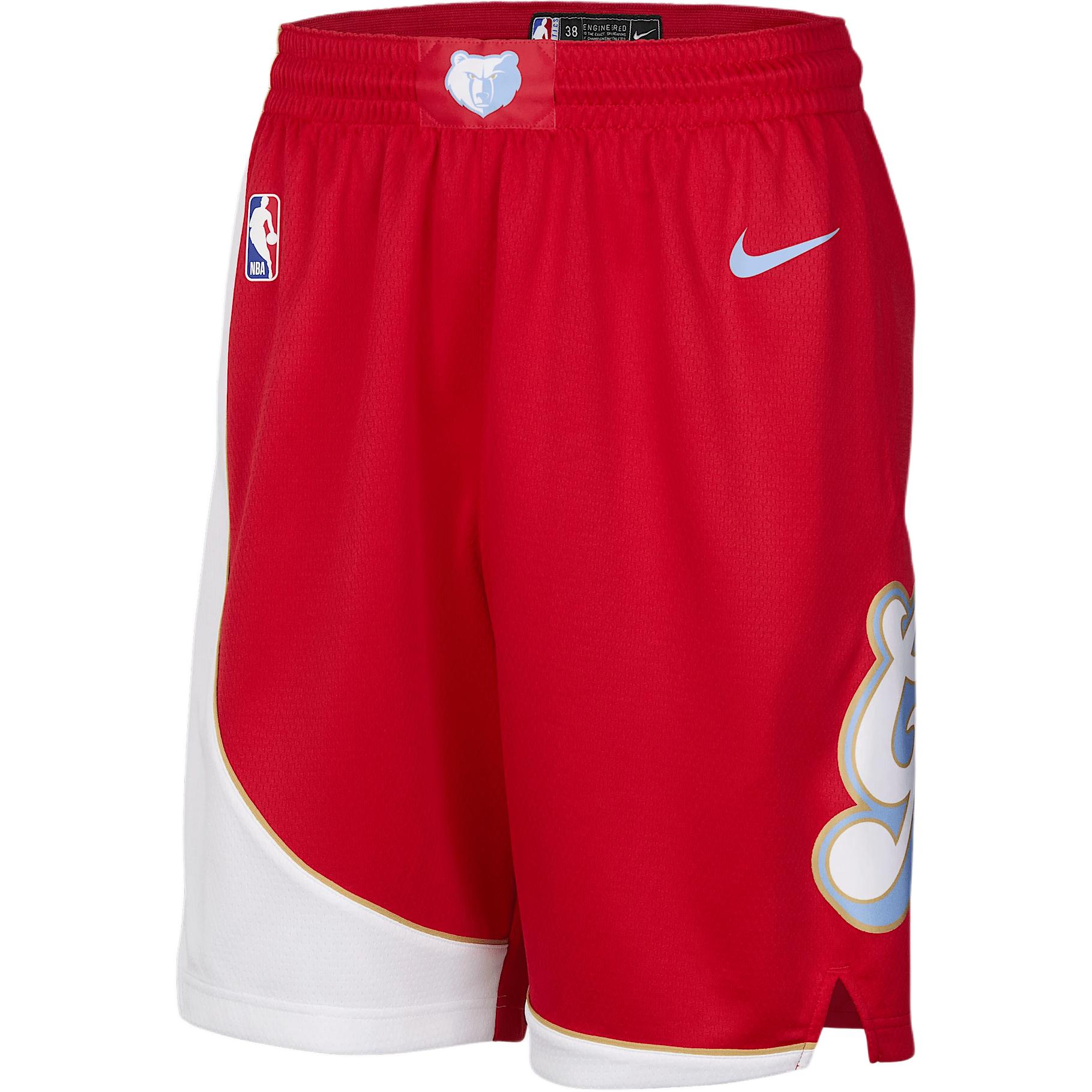 Мужские шорты Memphis Grizzlies 2024/25 City Edition Dri FIT NBA Swingman Nike, красный — фото 3