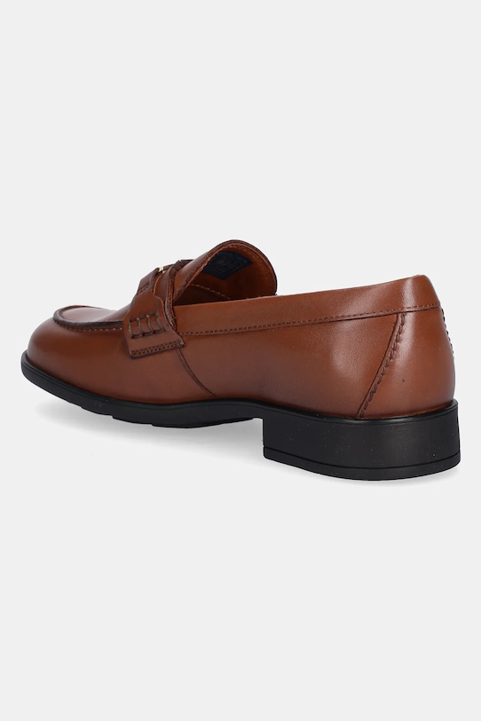 Кожаные мокасины TH Logo Leather Loafer Tommy Hilfiger, коричневый — фото 3
