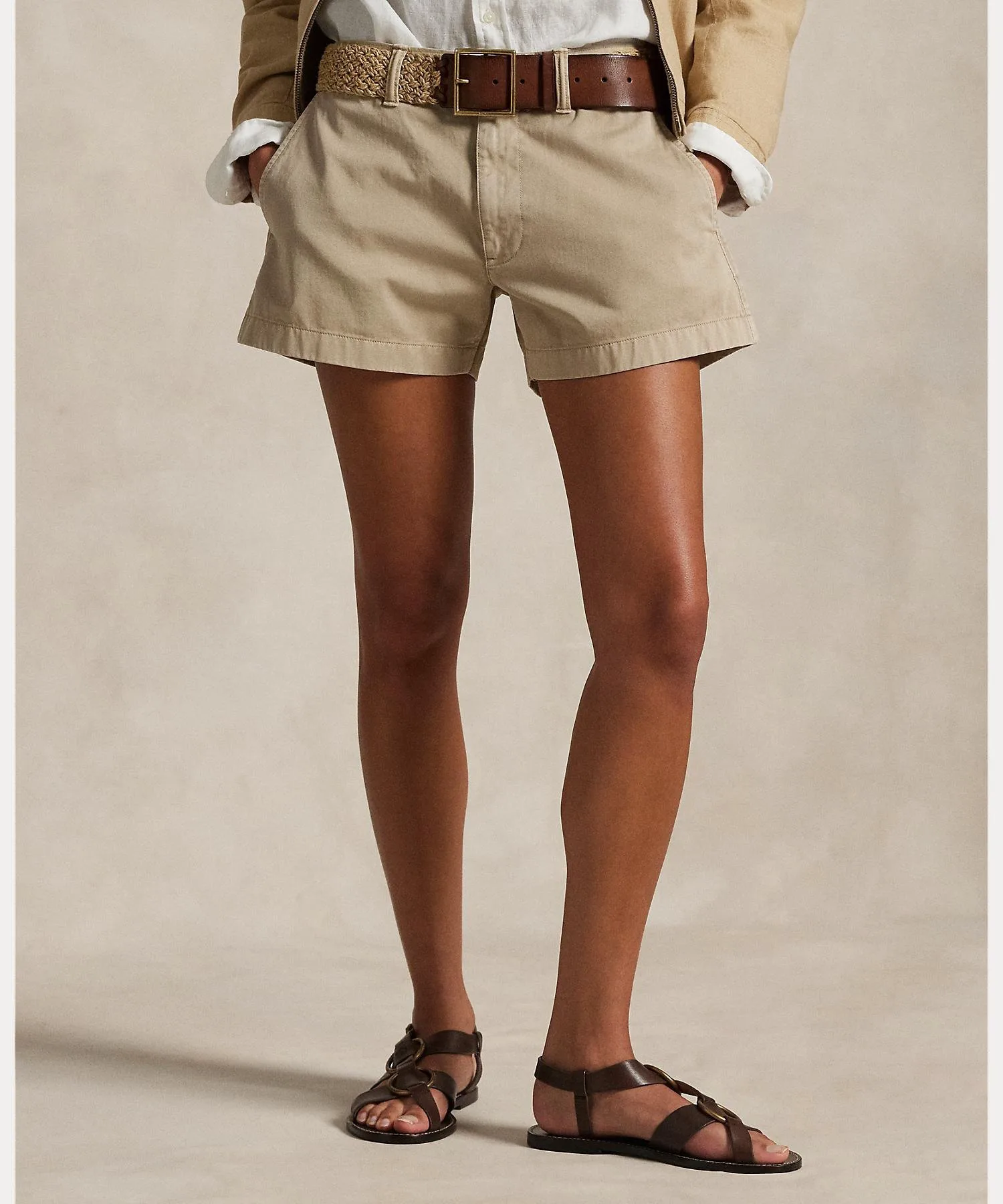 Хлопковые шорты-чиносы Polo Ralph Lauren, 250 Brown — фото 2