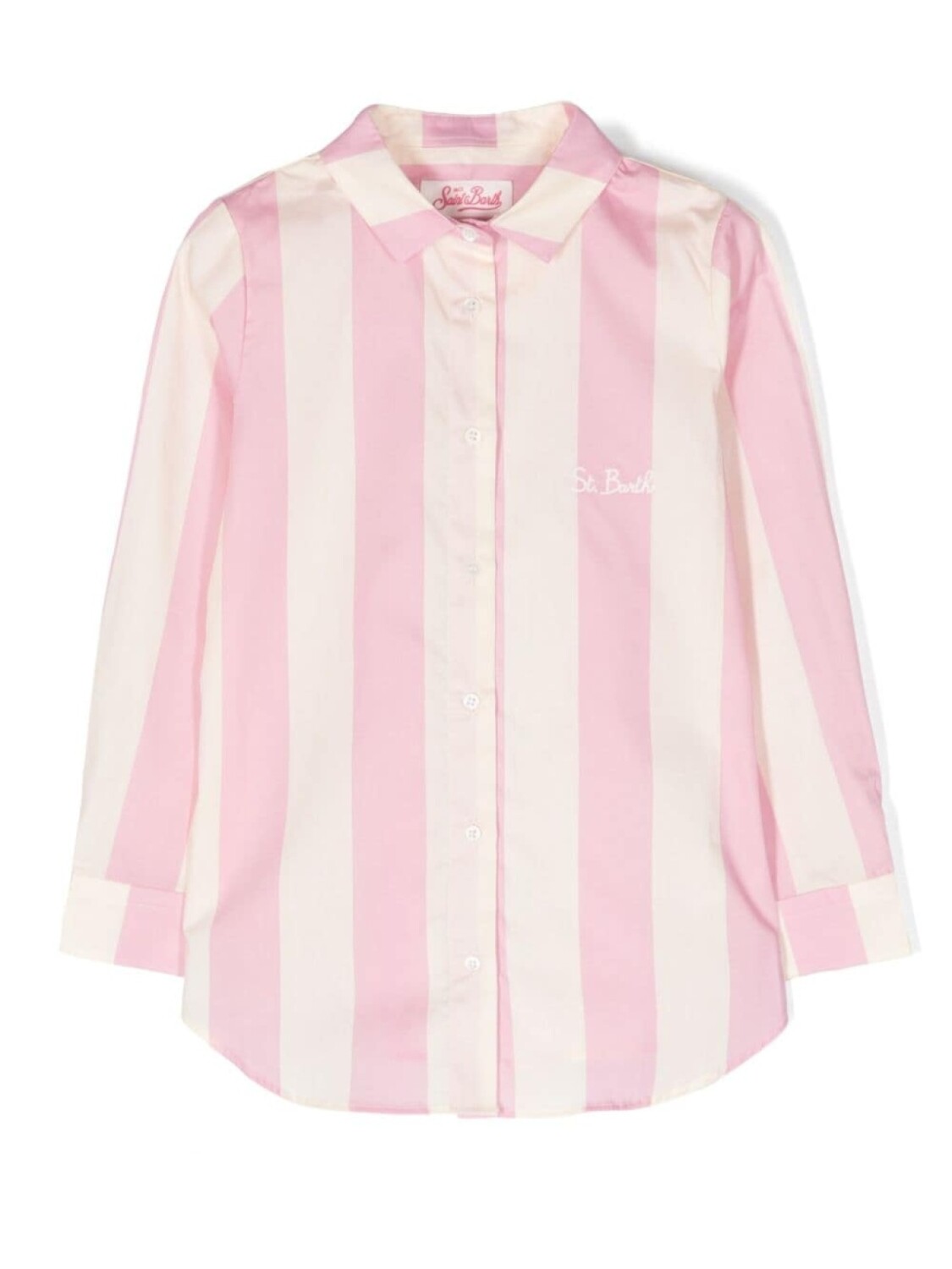 

Рубашка Mini Brigitte в полоску из хлопка MC2 Saint Barth Kids, розовый