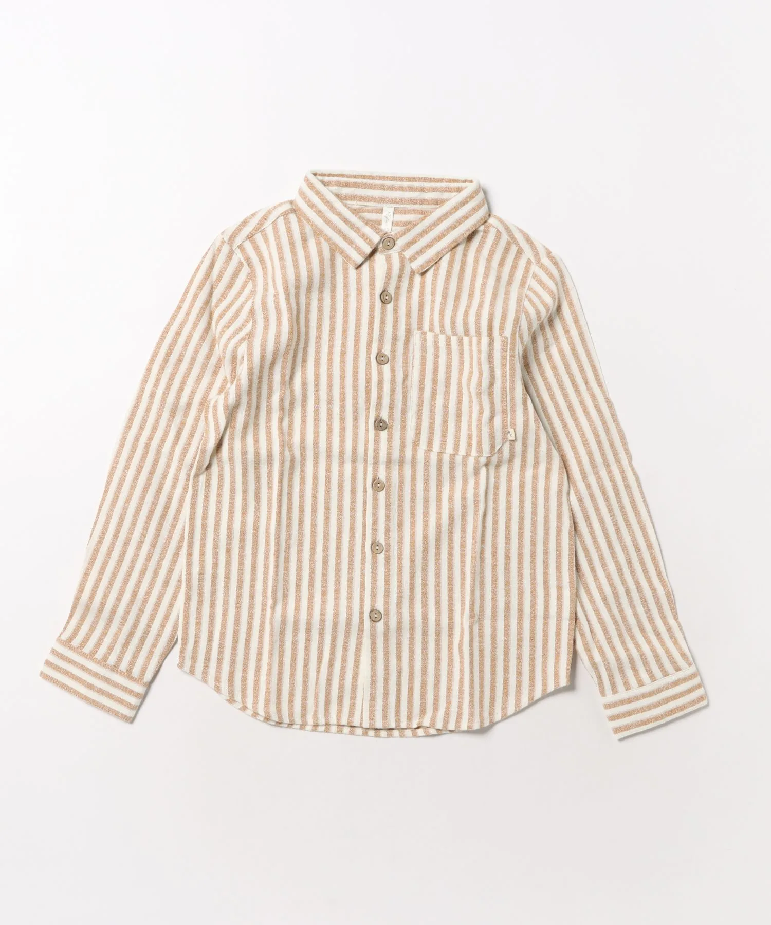 Детская рубашка с воротником и длинным рукавом Rylee + Cru 25AW Collared Long Sleeve Shirt коричневая