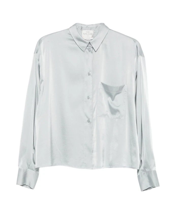 

Серая рубашка с длинными рукавами и застежкой на пуговицы. Forte Forte, серый