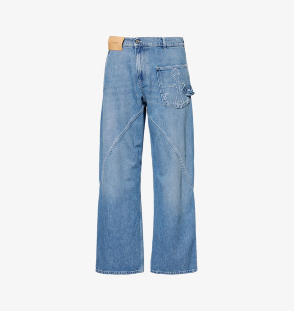 

Широкие джинсы из денима со вставками в стиле Twisted Workwear Jw Anderson, голубой