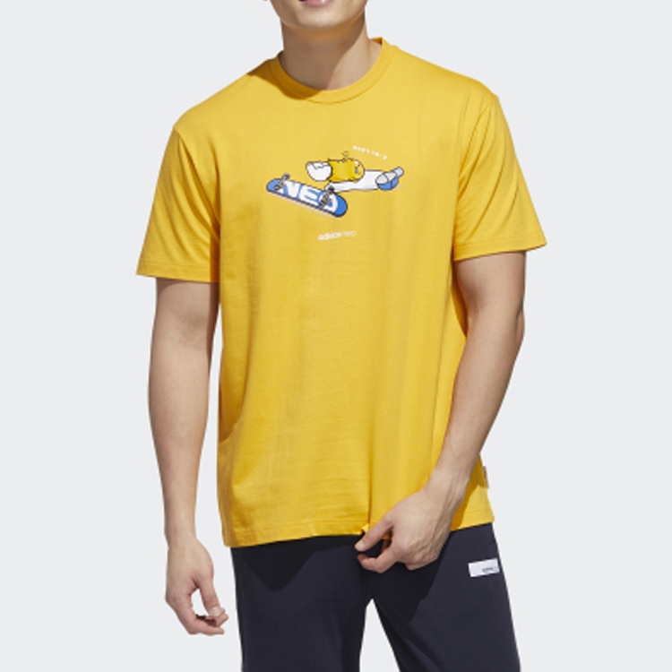 Adidas Neo Футболка мужская желтая — фото 4