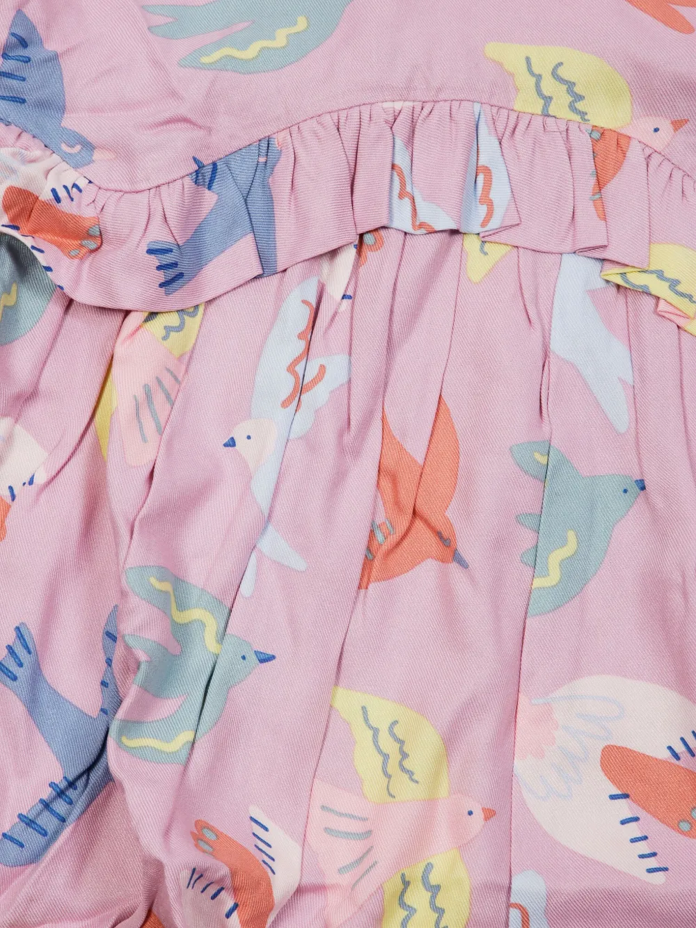 Платье с оборками и принтом Stella Mccartney Kids, розовый — фото 3