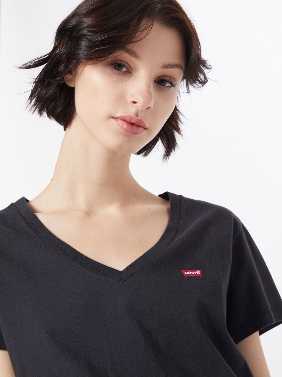 Рубашка LEVI'S  2 Pack Vneck Tee, черный/белый — фото 3