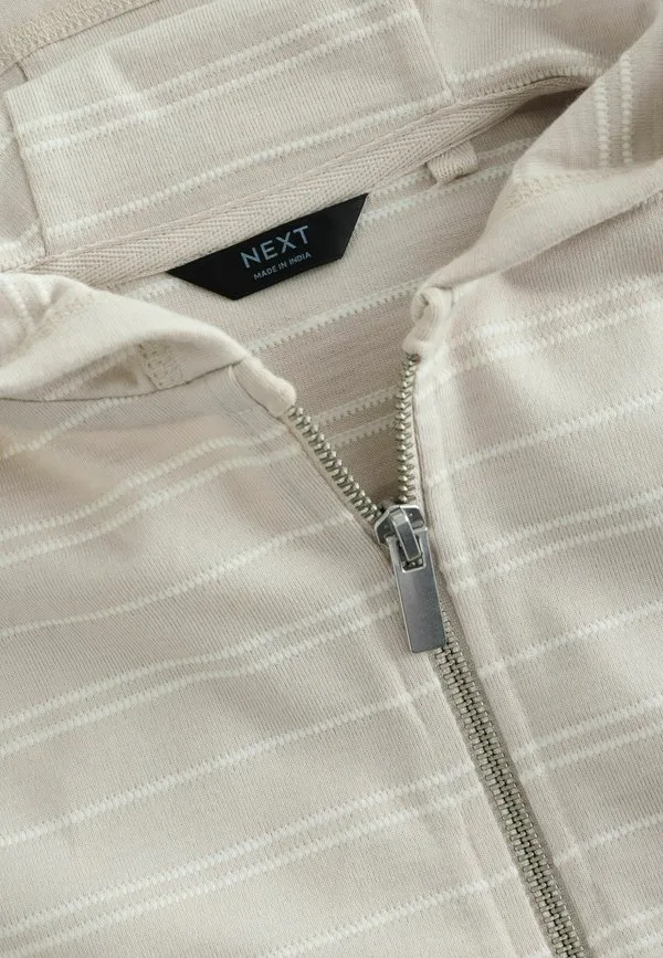 Толстовка на молнии с графическим принтом, стандартного кроя Next, Neutral Textured — фото 2