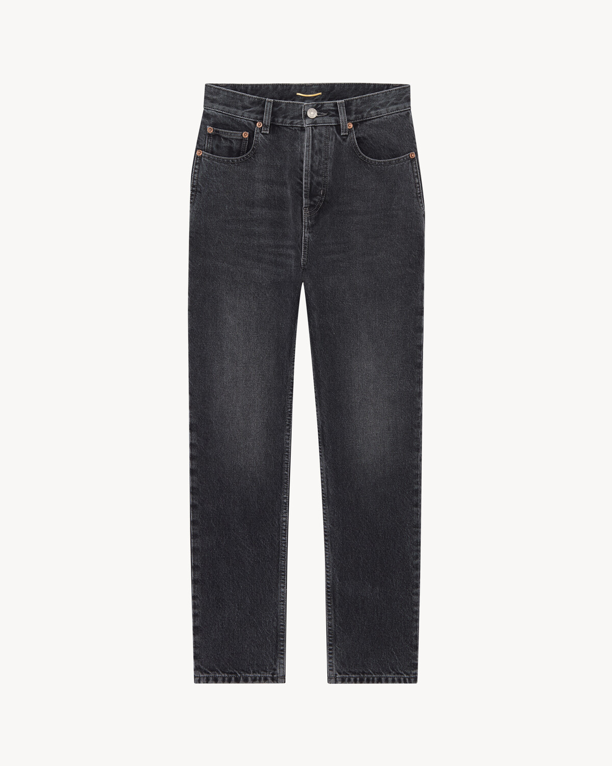 

Укороченные джинсы 90-х из денима цвета пепельно-черный Saint Laurent