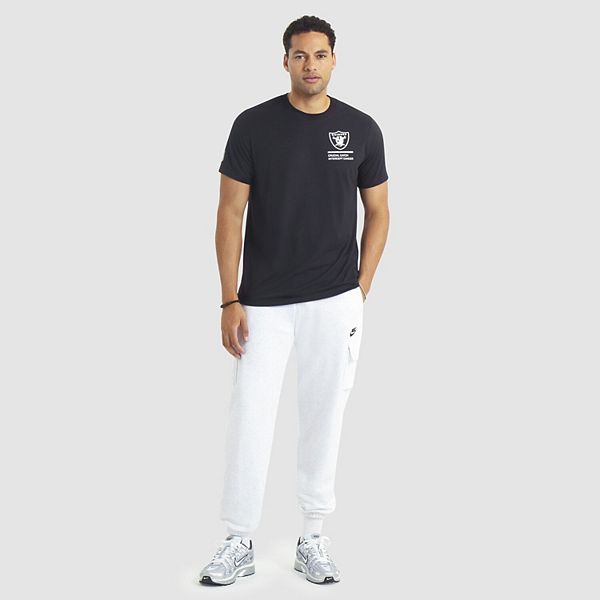 Мужская черная футболка las vegas raiders 2025 nfl crucial catch tri-blend dri-fit Nike — фото 4