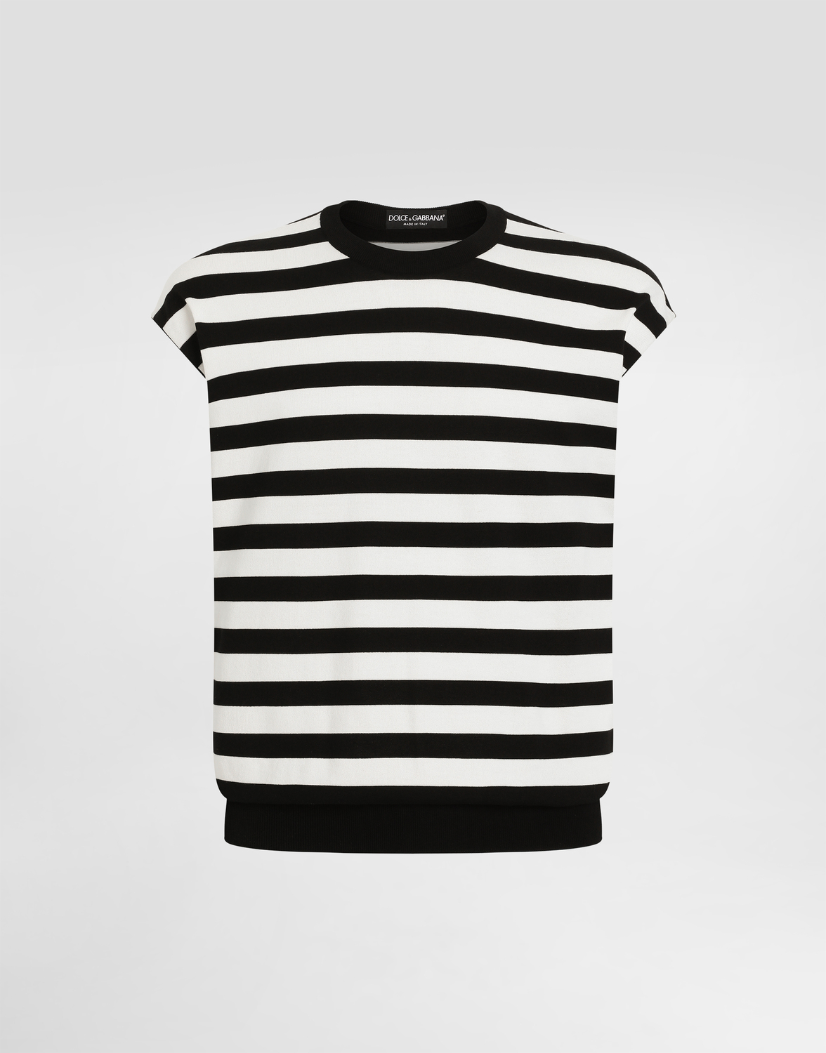 

Хлопковое кимоно без рукавов с полосатой вставкой Dolce & Gabbana, мультиколор