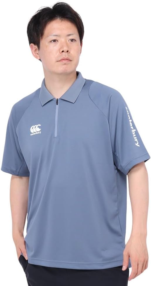 

Мужская футболка-поло Canterbury R+ FLEXCOOL CONTROL с половинной молнией, сине-серый