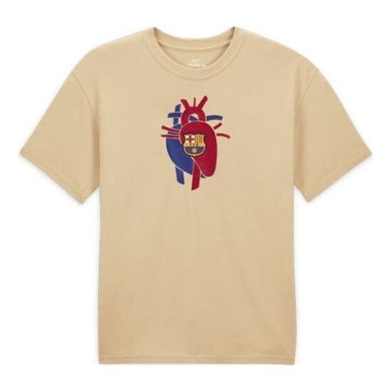 

Футболка x fc barcelona x patta max90 t-shirt 'tan' Nike, бежевый